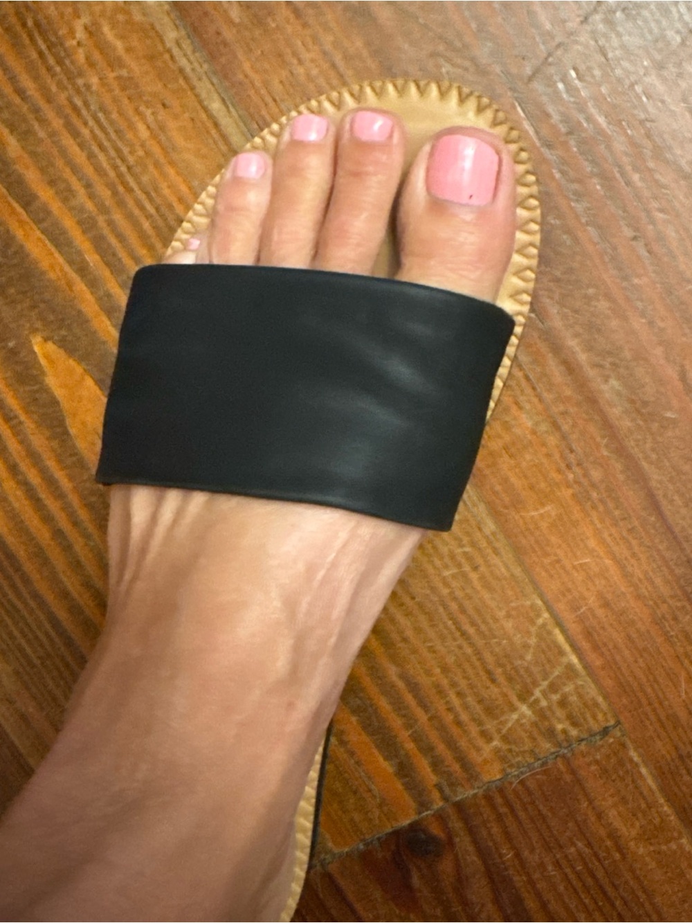 Volcom Black Slide Sandals with Tan Footbed - Picture 9 of 9